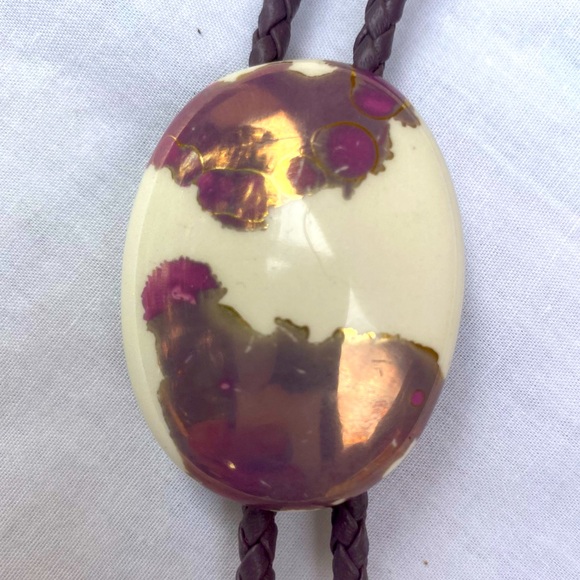 Enamel Abstract Bolo Tie - Picture 1 of 4